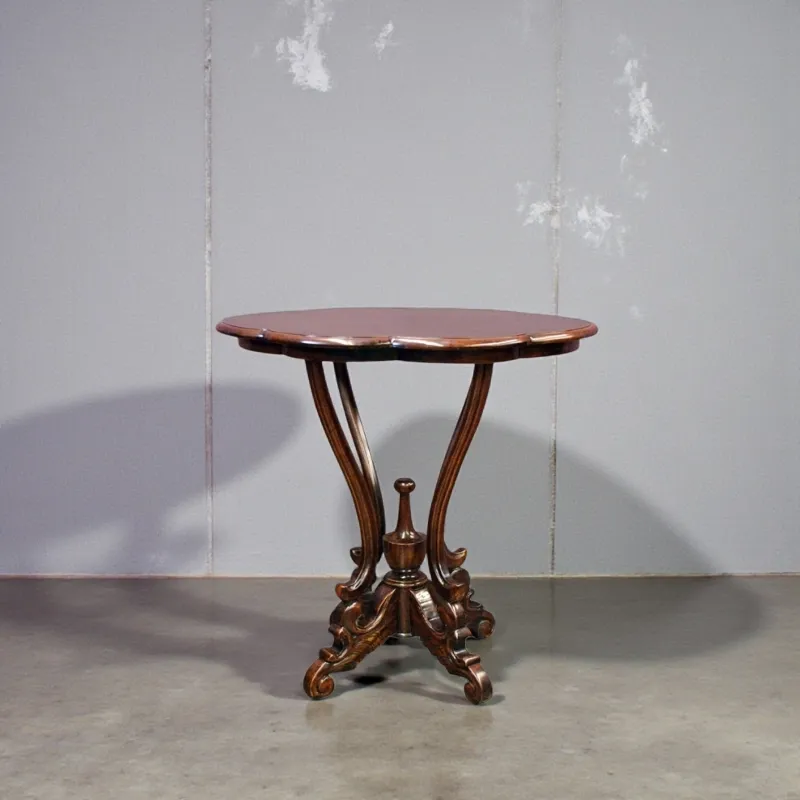 Столик приставний овальний RG-8056 червоне дерево 